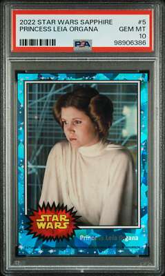 2022 Topps Star Wars Sapphire #5 Princess Leia Organa PSA 10 Gem