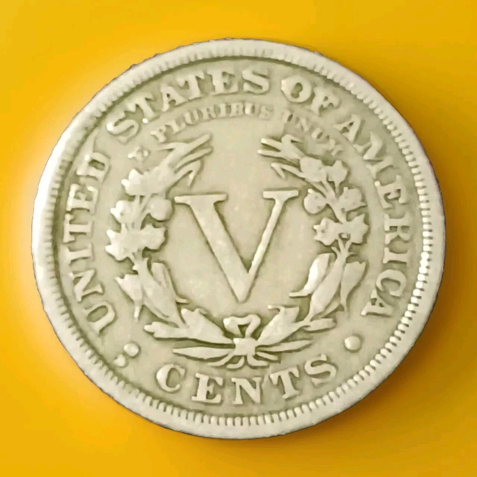 NICE 1912-D LIBERTY "V" NICKEL - VF ~Reverse LAMINATION ERROR~ - Image 2 of 4