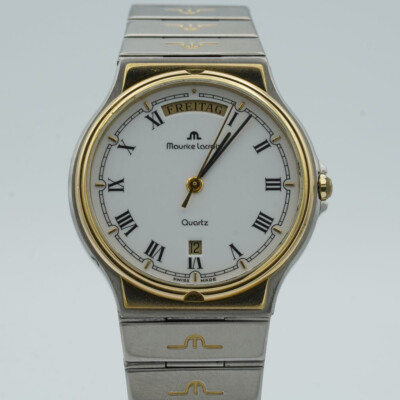 MAURICE LACROIX HERREN UHR STAHL/GOLD 35MM STAHL 97823 SCHÖN ML161