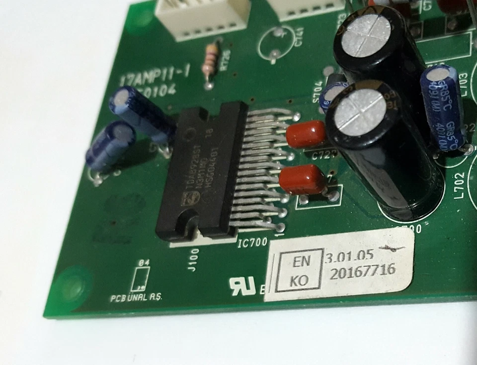 AUDIO CARD 17AMP11-1  20167716 FOR TV SANYO PDP42WS5 - Image 2 of 3