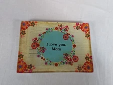 Natural Life I Love You Mom Trinket Plate Dish Decorative Bright Colorful Mother