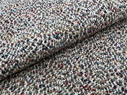Nina Campbell Circular Ripple Weave Fabric- Rushlake / Teal Red 2 yds NCF4381-01 - 第 1/4 張圖片