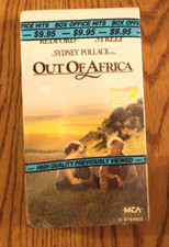 Out of Africa VHS 1986 Robert Redford Meryl Streep