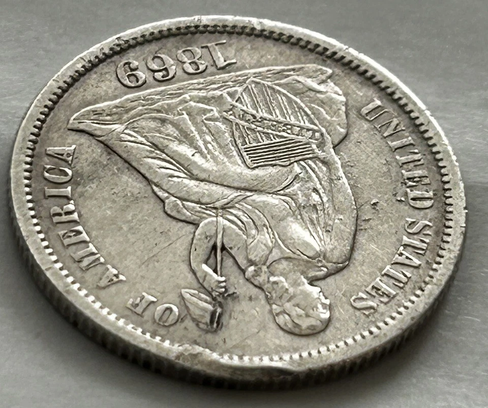 1869-S Seated Liberty Dime, Choice AU - Details Rim - Image 4 of 4