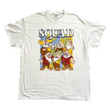 NWOT Disney Snow White and the Seven Dwarfs SQUAD T-Shirt Tee Shirt White L