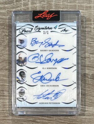 SANDERS OJ SIMPSON DICKERSON AP 2021-22 Leaf Pearl SIGNATURES 4