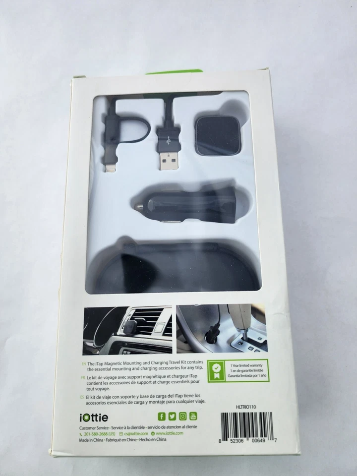NUEVO iottie HLTRIO110 ITAP Soporte Magnético de Viaje para Teléfono Coche Cargador Certificado MFi Foto 2 de 4