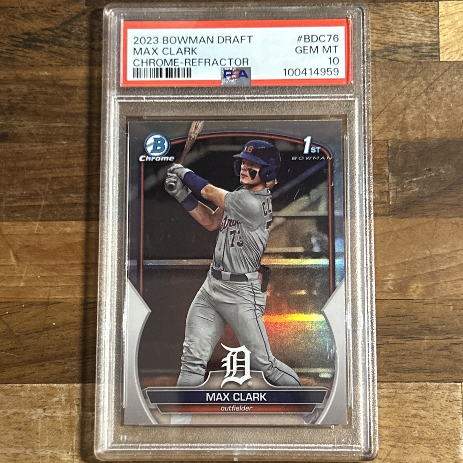 2023 Bowman Draft MAX CLARK Rookie CHROME REFRACTOR PSA 10 Gem Mint RC SSP MLB