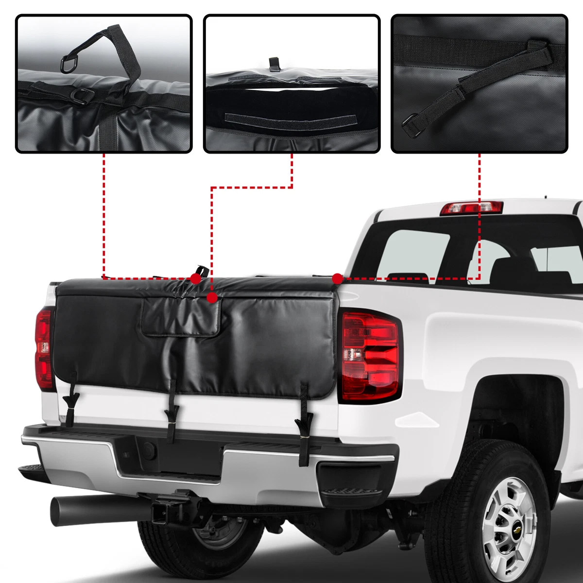 62 Curved Tailgate Pad Carries 6 Bike Rack Protective Mat for Pickup Truck