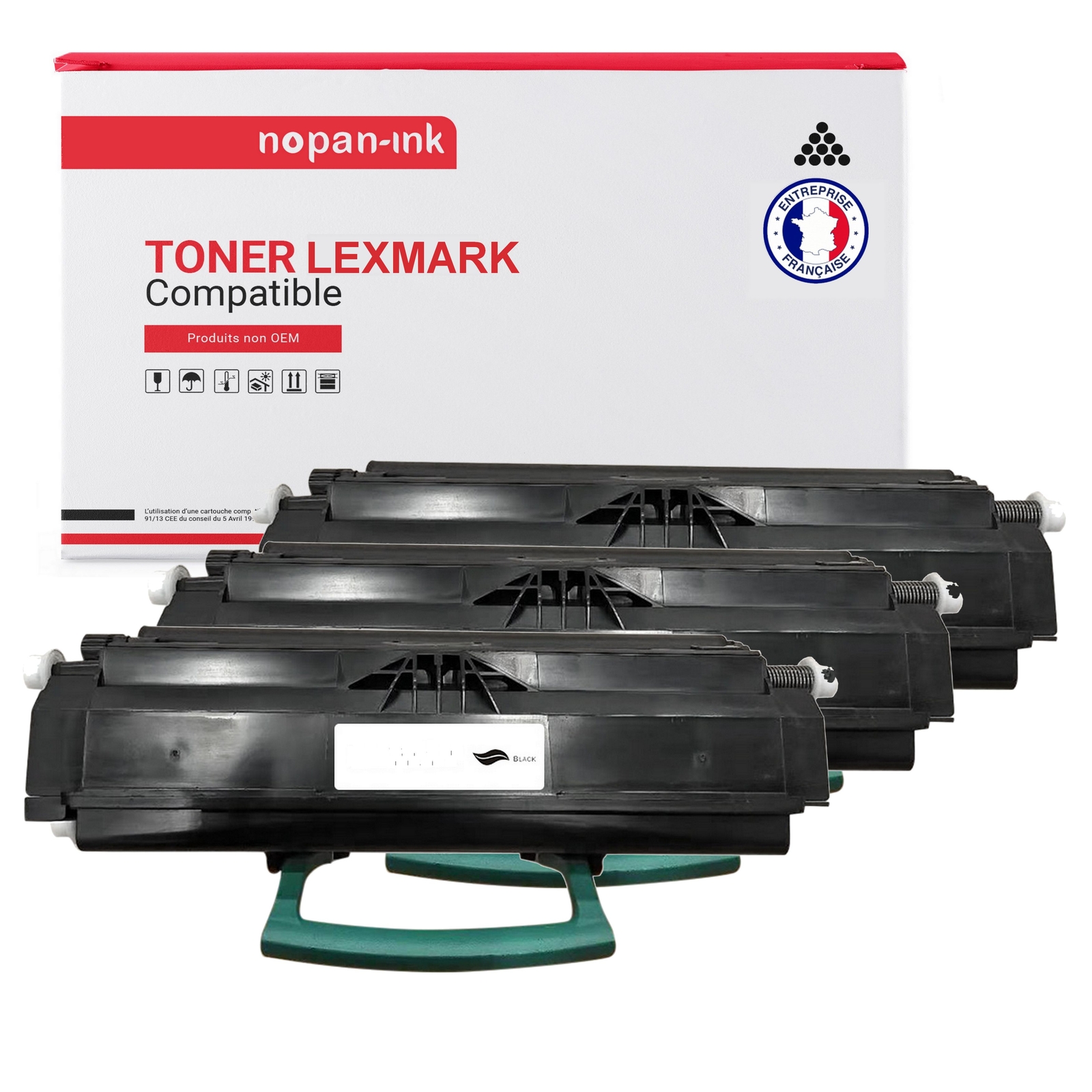 Toner Lexmark E450H11E noir compatible pack de 3 pour imprimante de bureau E450