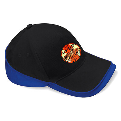 Biker Custom Choppers Motorrad Schwarze Baseball Cap Baseballcap- K156-SW-Blau