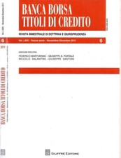 Banca Borsa Titoli di credito. Rivista bimestrale di dottrina e giurisprudenza.
