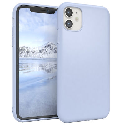 Für Apple iPhone 11 Hülle Case Silikon Cover Schutz Tasche Slim Matt Hellblau