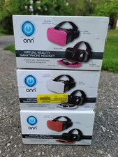 ONN Virtual Reality Smartphone Headset Goggles Pink White Red Lots of 3 New