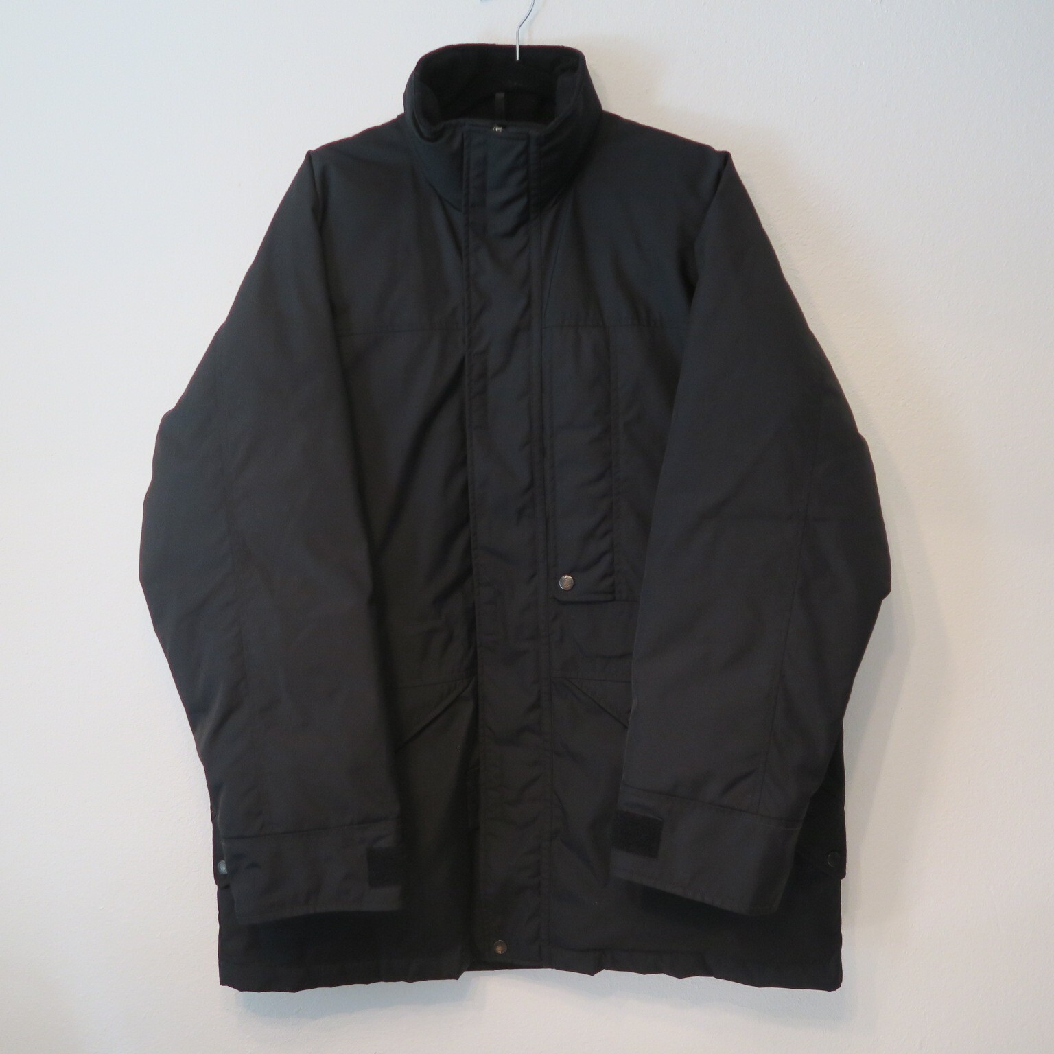VINTAGE RARE Polo Ralph Lauren Navy Blue Iconic Thick Puffy Work Jacket Large L