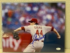 Mike Leake Signed Cincinnati Reds 11x14 Photo JSA