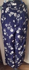 Urban Outfitters Blue Floral Festival Wide Leg Hippie Pants US2 ,UK6