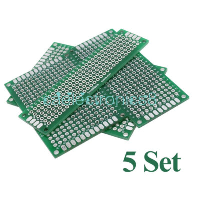 20Pcs Double Side Prototype PCB Tinned breadBoard 5x7 4x6 3x7 2x8CM Each 5Pcs
