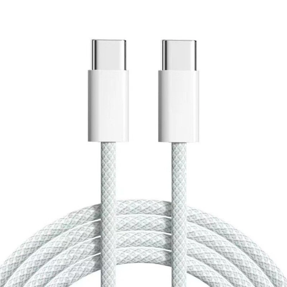 Fast Charger Braided Cable For iPhone 15 16 PD 60W Type USB C To USB C Data Cord - Image 4 of 4