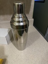 Extra Large Metal 3 piece cocktail shaker barware 13.5 Inches tall