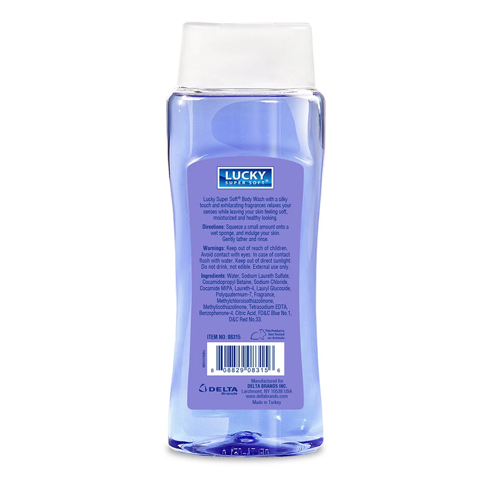 Jabón corporal Lucky Super Soft Revive. Fragancia de agua tropical y acai. 15 fl.oz Foto 2 de 3