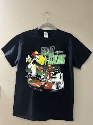 Field Of Screams T-Shirt Horror Haunted Baseball Field Ghost Mens Medium Vintage