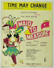 Time May Change by Wade Stafford Piano Vocal Sheet Music Maid To Measure
