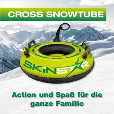  SkinStar CROSS Snowtube gruen Ø 70cm Rodelreifen Schneereifen Schlitten Bob