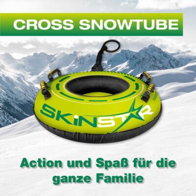  SkinStar CROSS Snowtube gruen Ø 70cm Rodelreifen Schneereifen Schlitten Bob