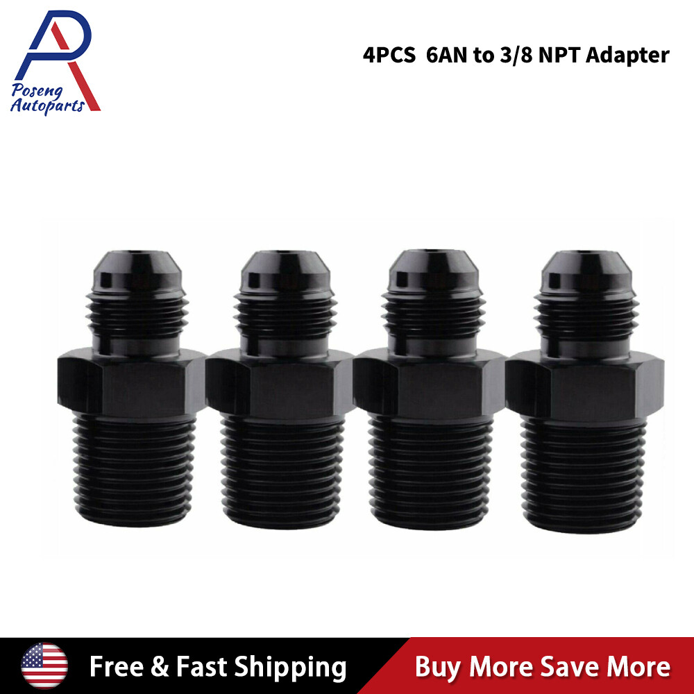 100108: AN To NPT Straight Flare Adapter Fitting | 3/8 In. NPT To - Foto 12