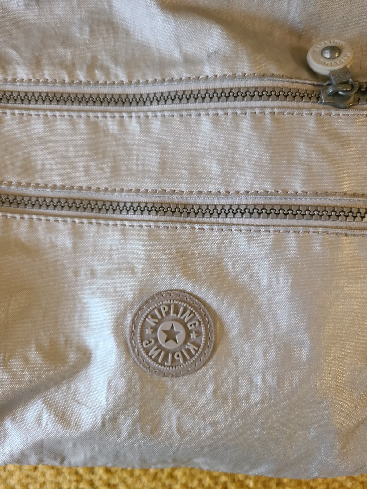 Kipling Medium Size Silver Metallic Crossbody  Ha… - image 5