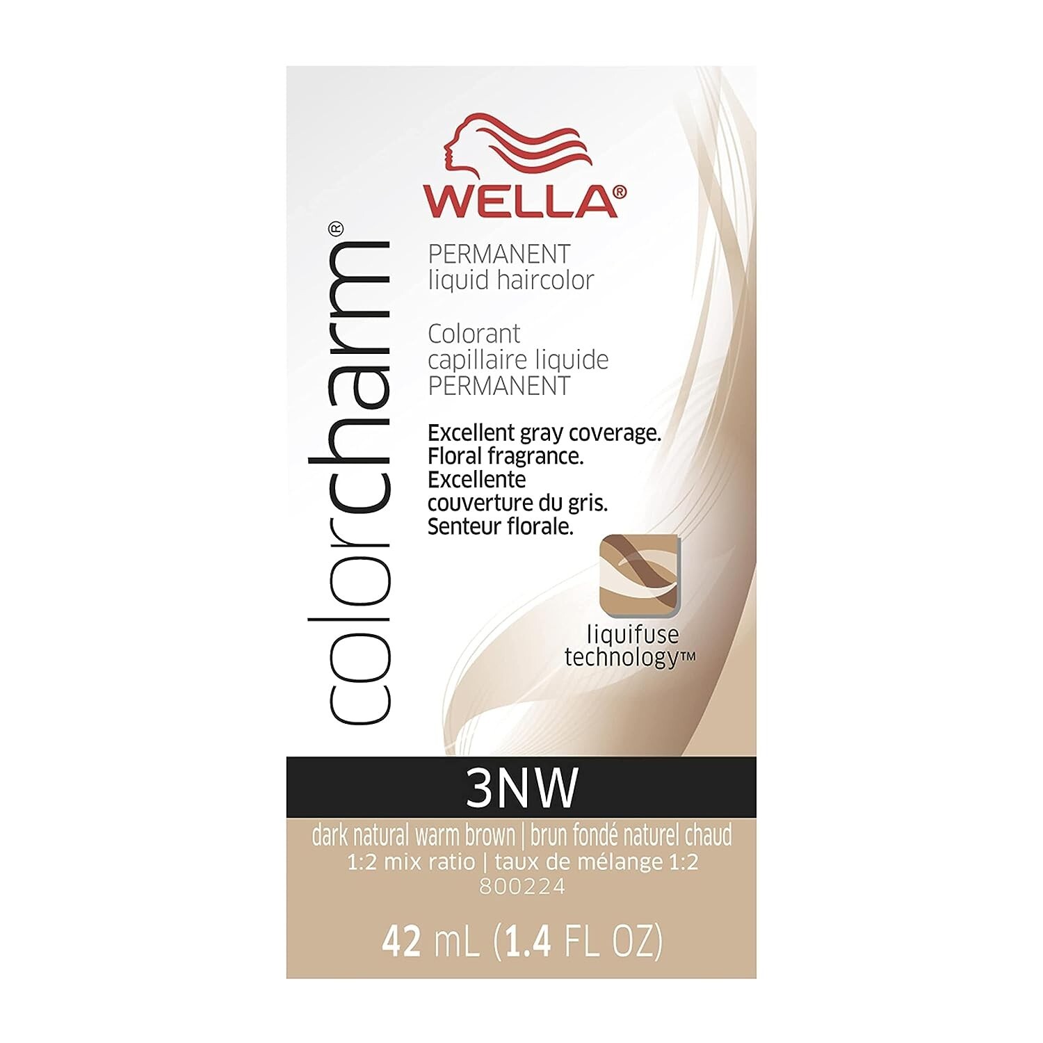 Wella Color Charm Liquid Haircolor 3NW Dark Nat Warm Brown 1.4 oz