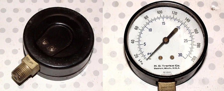 TRERICE 🚨0-200 PSI 🚨 Manómetro Negro/Estuche de Latón Detroit Foto 2 de 2