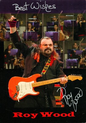Roy Wood Signed 6x4 Photo Card Wizzard Glam Rock Psychedelic Autograph + COA