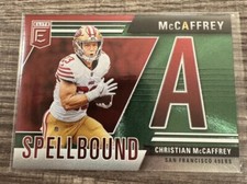2024 Donruss Elite Spellbound Green A  Christian McCaffery #15 SP! 49ers