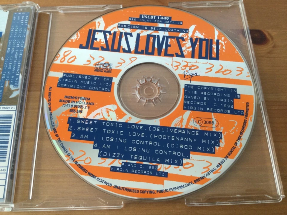 JESUS LOVES YOU „Sweet Toxic Love“ / „Am I Losing Control“ Maxi-Single CD - Bild 3 von 4