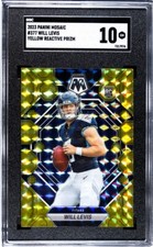 WILL LEVIS 2023 Panini Mosaic Reactive Yellow Prizm RC #377 SGC 10 Titans