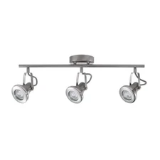 Hampton Bay 59118 2 ft. 3-Light Brushed Steel Adjustable LED Track Lighting Kit
