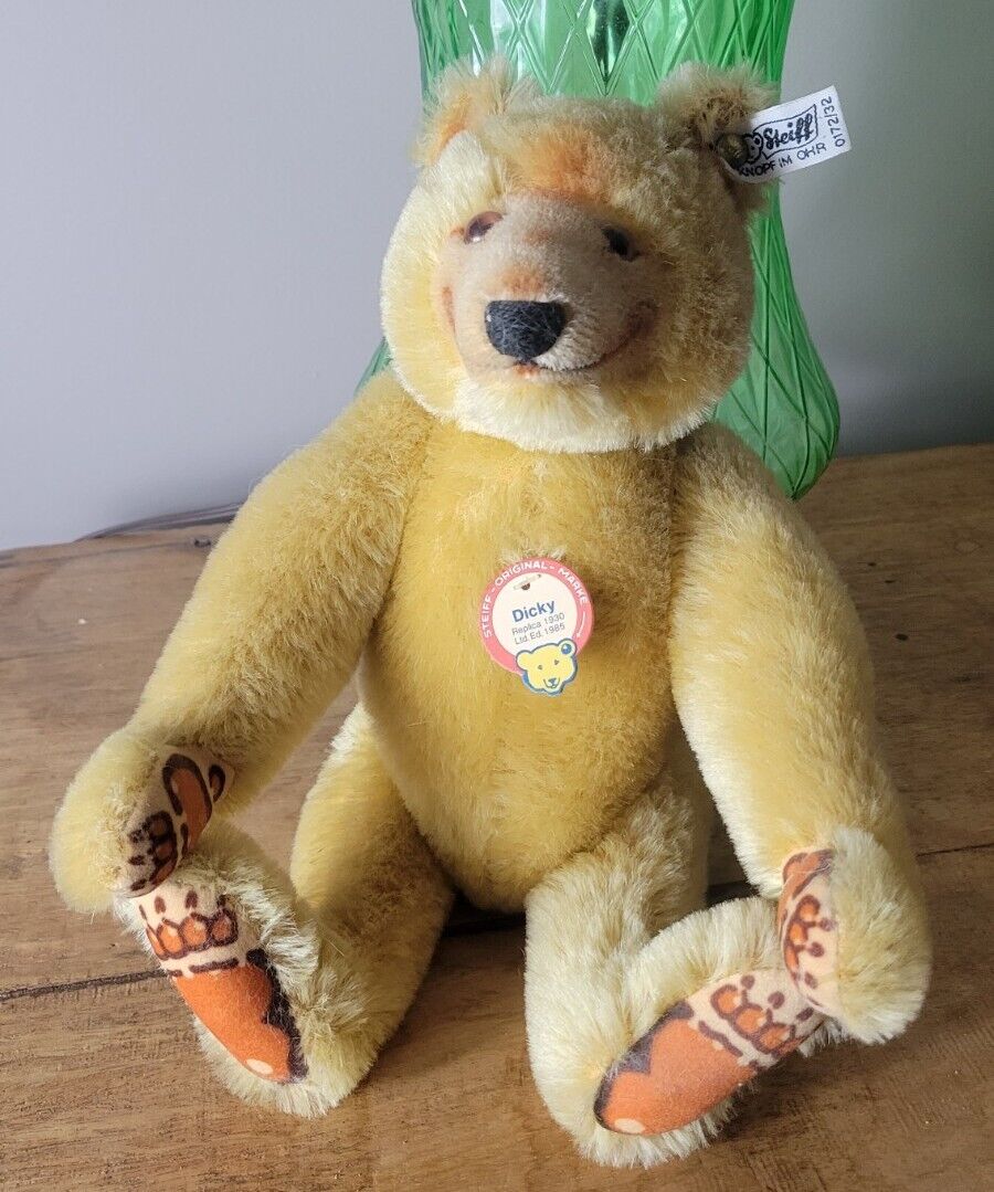 有名な高級ブランド Steiff Dicky Bear Teddy 1985 Edition Limited 1930 Replica シュタイフ社