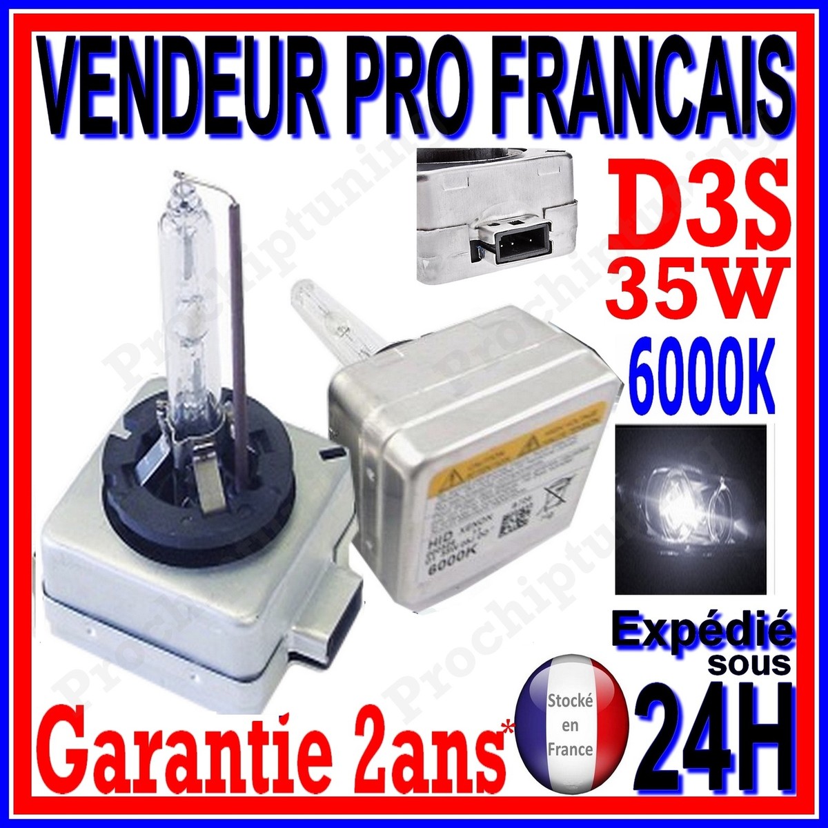 2x Ampoules X&eacute;non D1S 6000K 35W