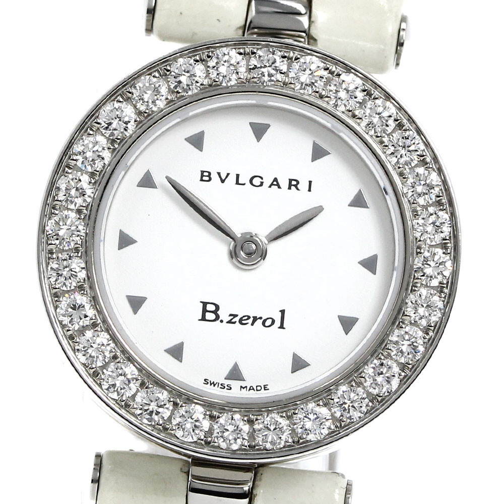 BVLGARI B-zero1 BZ22S Diamond Bezel white Dial Quartz Ladies