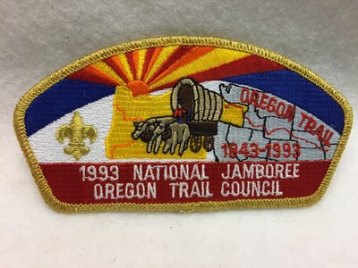 (mr2) Boy Scouts -1993 National Jamboree cs -  Oregon Trail Council (gold mylar)