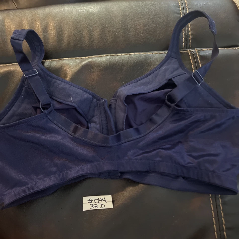 Leading Lady 5213 豪华花卉花边前闭合软杯文胸蓝色 38D #1744 — 第 3/4 张图片