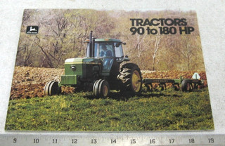 VINTAGE 1980 JOHN DEERE TRACTOR 90 180 HP BROCHURE CATALOG 4040 4240