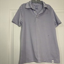 Tommy Bahama Active Lightweight Polo 7/8 M Boys - Stripes Lavender Small Stain