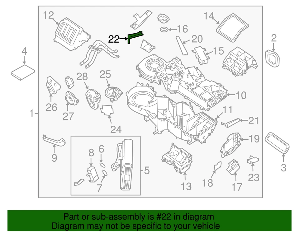 Palanca de puerta genuina Nissan Titan HVAC modo calentador 27163-7S010 Foto 3 de 4