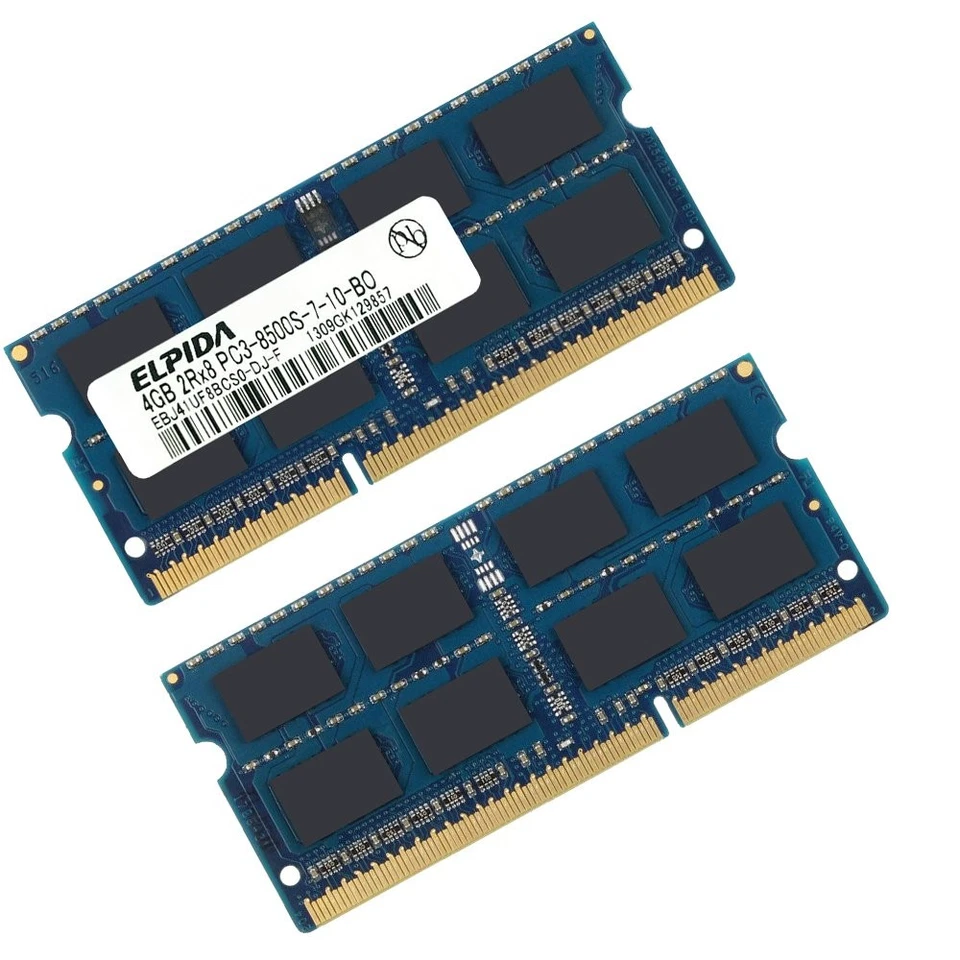 8GB 2x 4GB PC3-8500S DDR3 1066mhz 2RX8 204pin 1.5V SO-DIMM Memory RAM For Elpida - Image 4 of 4