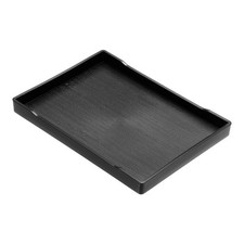 10x7" Fast Food Tray Plastic Multi-Purpose Rectangle Serving Tray Black