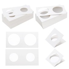 2x2 Coin Flips, 100 Pack Cardboard Coin Holder Paper Coin Holders 27.5/37mm