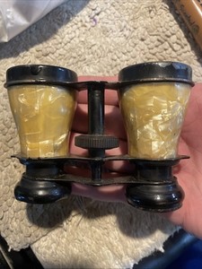 Vtg Celluloid Opera Glasses Binoculars Made In japan Works WWII Soldier